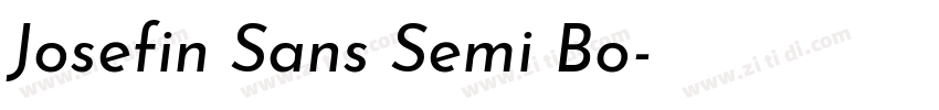 Josefin Sans Semi Bo字体转换